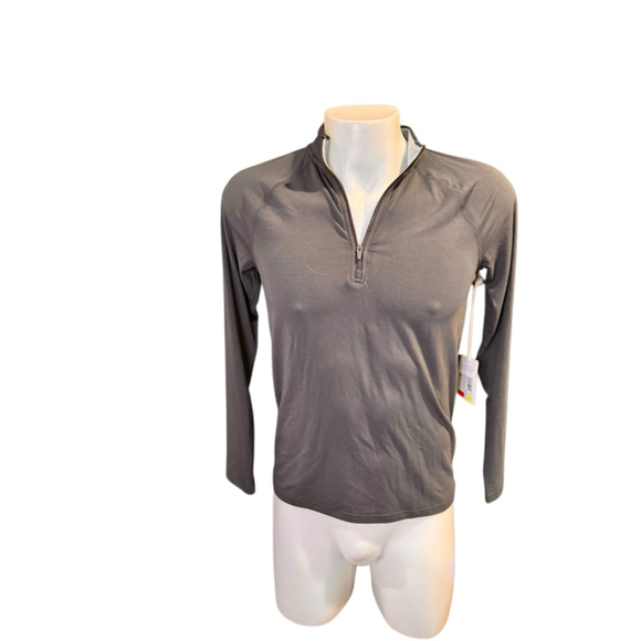 Free Fly Other - Men's Free Fly Gray Long Sleeve half zipTee S m46